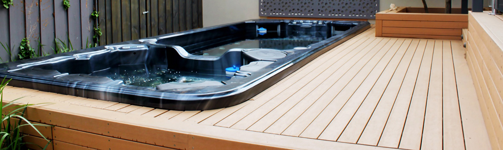 Comnposite Decking Around Spa